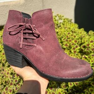 Born Farnes Burnished Suede Ankle Booties